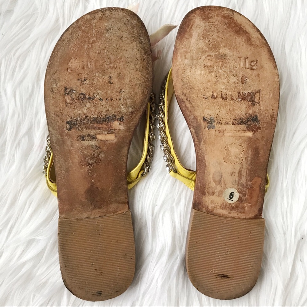 SOLD | Juicy Couture tan/yellow leather sandals - Picture 7 of 16